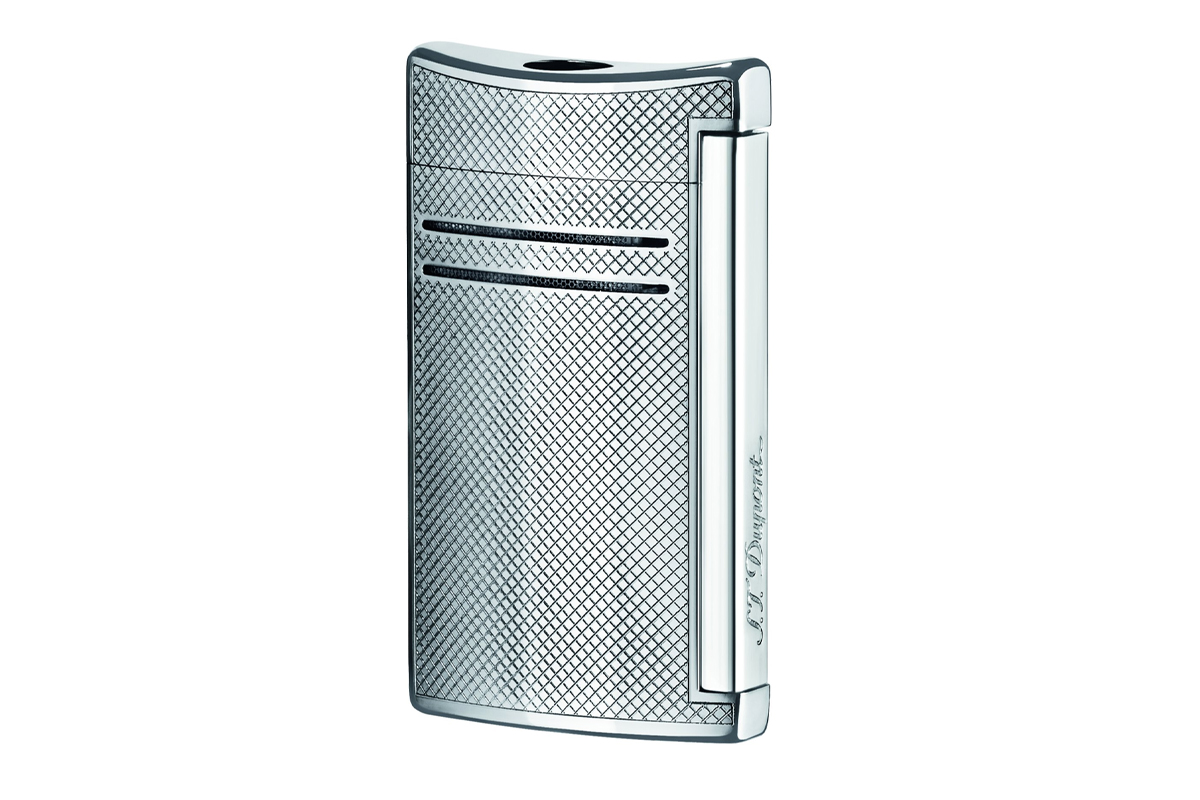 S.T. Dupont MaxiJet Torch Flame Chrome Grid Lighter